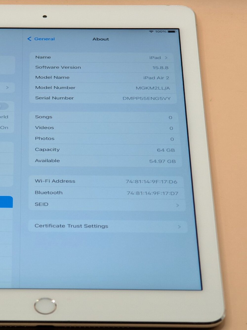 iPad Air 2 64GB (Wi-Fi)*** - Picture 5 of 5